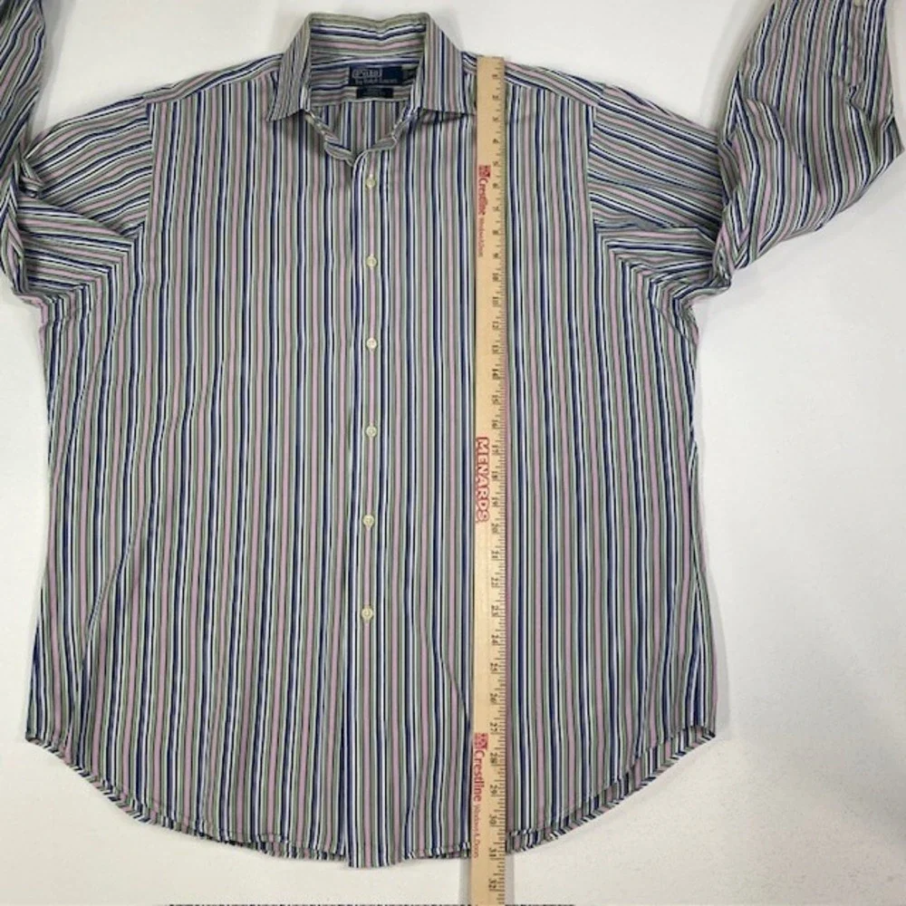 Polo Ralph Lauren Striped Dress Shirt Regent‎ Classic Fit Long Sleeve 16 1/2 L